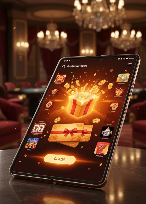 Grafik, die den 175% Willkommensbonus und die umsatzfreien Freispiele bei Gladiator Casino darstellt.
